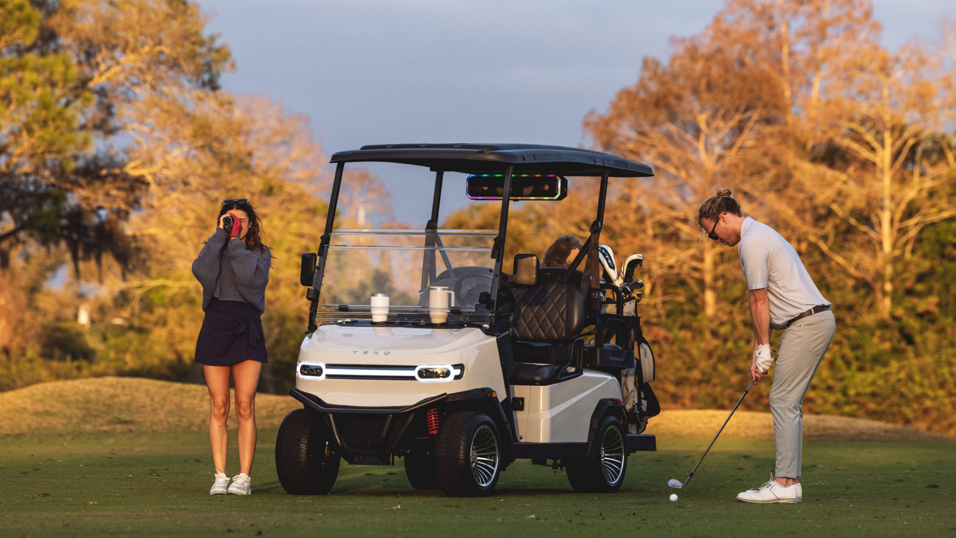 Golf cart on a Southern California course